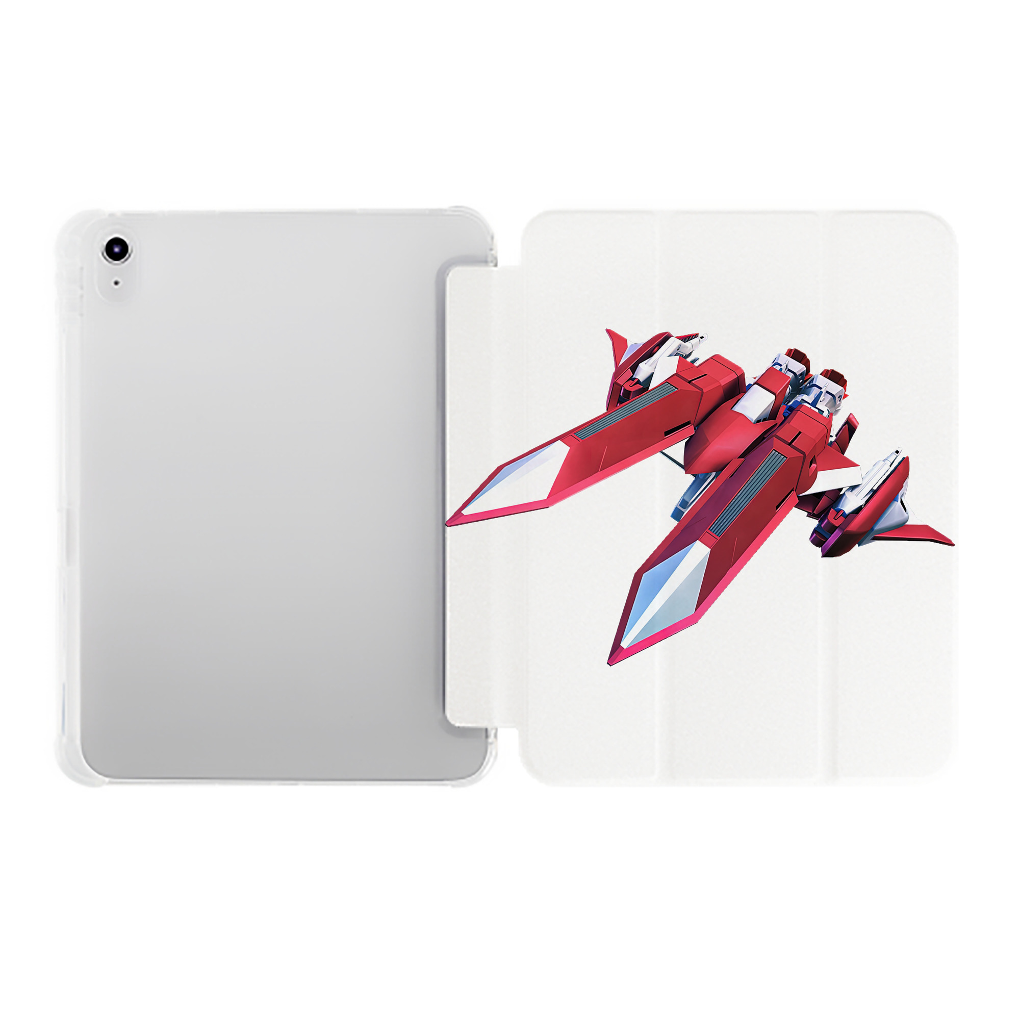 （画像用） 機動戦士ガンダム Mobile Suit Gundam IPad ケース ペン収納付き 三つ折りスタンド PUレザー×シリコン 対応機種9.5/10.5/10.9インチ